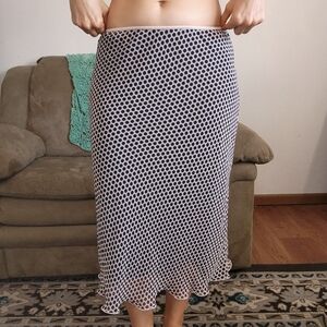 Vintage Polka Dot Midi Skirt Size XL